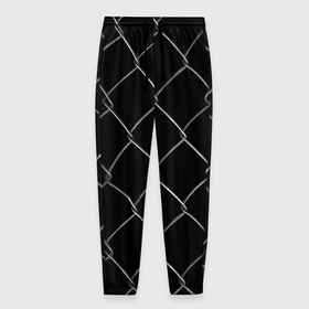 Мужские брюки 3D с принтом Плетеный забор в Кировске, 100% полиэстер | манжеты по низу, эластичный пояс регулируется шнурком, по бокам два кармана без застежек, внутренняя часть кармана из мелкой сетки | 