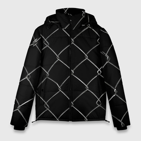 Мужская зимняя куртка 3D с принтом Плетеный забор в Курске, верх — 100% полиэстер; подкладка — 100% полиэстер; утеплитель — 100% полиэстер | длина ниже бедра, свободный силуэт Оверсайз. Есть воротник-стойка, отстегивающийся капюшон и ветрозащитная планка. 

Боковые карманы с листочкой на кнопках и внутренний карман на молнии. | 