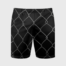 Мужские шорты спортивные с принтом Плетеный забор в Курске,  |  | 