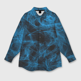 Мужская рубашка oversize 3D с принтом Синий дым текстура в Белгороде,  |  | Тематика изображения на принте: 