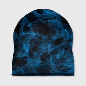 Шапка 3D с принтом Синий дым текстура в Екатеринбурге, 100% полиэстер | универсальный размер, печать по всей поверхности изделия | 