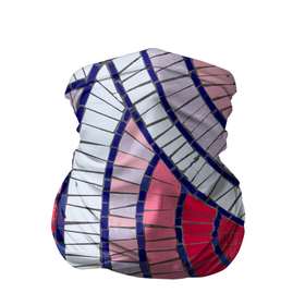 Бандана-труба 3D с принтом Абстрактная белая фиолетовая красная текстура в Кировске, 100% полиэстер, ткань с особыми свойствами — Activecool | плотность 150‒180 г/м2; хорошо тянется, но сохраняет форму | 
