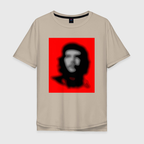 Мужская футболка хлопок Oversize с принтом Че Гевара расплывчатая иллюзия в Белгороде, 100% хлопок | свободный крой, круглый ворот, “спинка” длиннее передней части | 