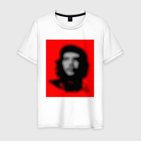 Мужская футболка хлопок с принтом Че Гевара расплывчатая иллюзия в Белгороде, 100% хлопок | прямой крой, круглый вырез горловины, длина до линии бедер, слегка спущенное плечо. | 
