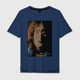 Мужская футболка хлопок Oversize с принтом Леннон точки в Курске, 100% хлопок | свободный крой, круглый ворот, “спинка” длиннее передней части | 