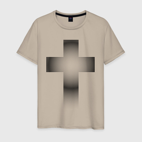 Мужская футболка хлопок с принтом Крест православный , 100% хлопок | прямой крой, круглый вырез горловины, длина до линии бедер, слегка спущенное плечо. | 