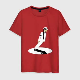 Мужская футболка хлопок с принтом Тень Майкла Джексона в Петрозаводске, 100% хлопок | прямой крой, круглый вырез горловины, длина до линии бедер, слегка спущенное плечо. | 