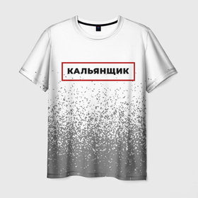 Мужская футболка 3D с принтом Кальянщик в рамке красного цвета в Екатеринбурге, 100% полиэфир | прямой крой, круглый вырез горловины, длина до линии бедер | 