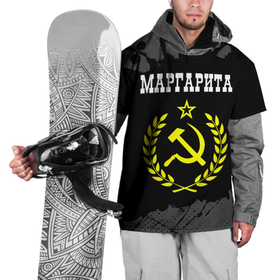 Накидка на куртку 3D с принтом Маргарита и желтый символ СССР со звездой в Санкт-Петербурге, 100% полиэстер |  | Тематика изображения на принте: 