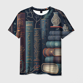 Мужская футболка 3D с принтом Книги, зима и магия в Новосибирске, 100% полиэфир | прямой крой, круглый вырез горловины, длина до линии бедер | Тематика изображения на принте: 