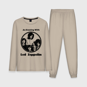 Мужская пижама с лонгсливом хлопок с принтом Led Zeppelin retro в Петрозаводске,  |  | 