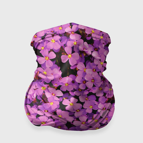 Бандана-труба 3D с принтом Сиреневые цветы сирени   цветочный паттерн в Новосибирске, 100% полиэстер, ткань с особыми свойствами — Activecool | плотность 150‒180 г/м2; хорошо тянется, но сохраняет форму | 