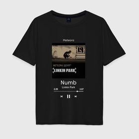 Мужская футболка хлопок Oversize с принтом Linkin Park Numb в Тюмени, 100% хлопок | свободный крой, круглый ворот, “спинка” длиннее передней части | Тематика изображения на принте: 