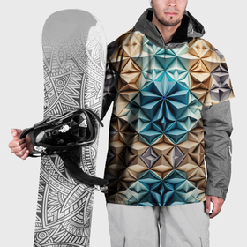Накидка на куртку 3D с принтом Бумажный футуризм в Новосибирске, 100% полиэстер |  | 