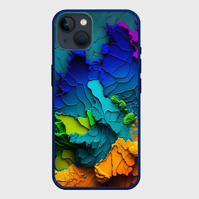 Чехол для iPhone 14 Plus с принтом Взрыв красок в Курске,  |  | mdj_vm | midjourney | краски | миджорни | нейросеть | текстура