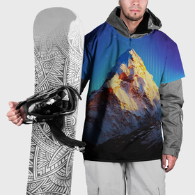 Накидка на куртку 3D с принтом Космический эверест в Курске, 100% полиэстер |  | Тематика изображения на принте: 