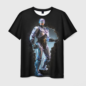Мужская футболка 3D с принтом Робокоп   Живой или мертвый,   ты пойдешь со мной в Курске, 100% полиэфир | прямой крой, круглый вырез горловины, длина до линии бедер | 