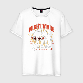 Мужская футболка хлопок с принтом Nightmare kingdom в Тюмени, 100% хлопок | прямой крой, круглый вырез горловины, длина до линии бедер, слегка спущенное плечо. | 