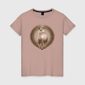Женская футболка хлопок с принтом Символическое изображение в Екатеринбурге, 100% хлопок | прямой крой, круглый вырез горловины, длина до линии бедер, слегка спущенное плечо | 