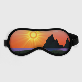 Маска для сна 3D с принтом Море, горы, солнце в городе Новоалтайск, внешний слой — 100% полиэфир, внутренний слой — 100% хлопок, между ними — поролон |  | 