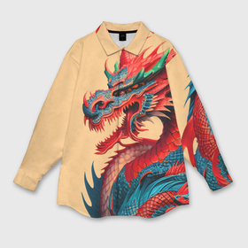 Мужская рубашка oversize 3D с принтом Japan dragon   tattoo art в Кировске,  |  | 