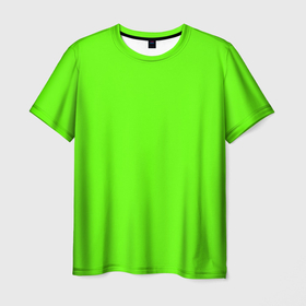 Мужская футболка 3D с принтом Кислотный зеленый в Санкт-Петербурге, 100% полиэфир | прямой крой, круглый вырез горловины, длина до линии бедер | 