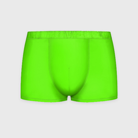 Мужские трусы 3D с принтом Кислотный зеленый в Курске, 50% хлопок, 50% полиэстер | классическая посадка, на поясе мягкая тканевая резинка | Тематика изображения на принте: 
