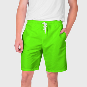 Мужские шорты 3D с принтом Кислотный зеленый в Кировске,  полиэстер 100% | прямой крой, два кармана без застежек по бокам. Мягкая трикотажная резинка на поясе, внутри которой широкие завязки. Длина чуть выше колен | 