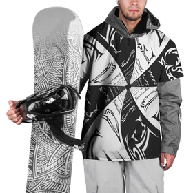 Накидка на куртку 3D с принтом Tribal tunnel в Кировске, 100% полиэстер |  | Тематика изображения на принте: 