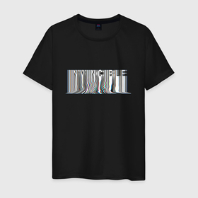 Мужская футболка хлопок с принтом Invincible в Санкт-Петербурге, 100% хлопок | прямой крой, круглый вырез горловины, длина до линии бедер, слегка спущенное плечо. | 