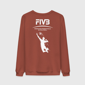 Мужской свитшот хлопок с принтом Международная федерация волейбола FIVB , 100% хлопок |  | Тематика изображения на принте: 
