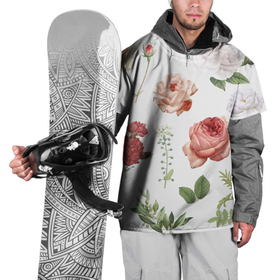 Накидка на куртку 3D с принтом Гербарий цветов на белом фоне в Белгороде, 100% полиэстер |  | Тематика изображения на принте: 