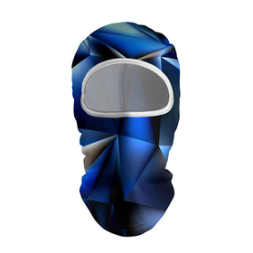 Балаклава 3D с принтом Polygon blue abstract в Белгороде, 100% полиэстер, ткань с особыми свойствами — Activecool | плотность 150–180 г/м2; хорошо тянется, но при этом сохраняет форму. Закрывает шею, вокруг отверстия для глаз кайма. Единый размер | 