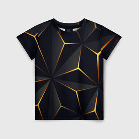 Детская футболка 3D с принтом Hexagon Line Smart в Кировске, 100% гипоаллергенный полиэфир | прямой крой, круглый вырез горловины, длина до линии бедер, чуть спущенное плечо, ткань немного тянется | 