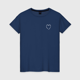 Женская футболка хлопок с принтом Minimal love , 100% хлопок | прямой крой, круглый вырез горловины, длина до линии бедер, слегка спущенное плечо | 