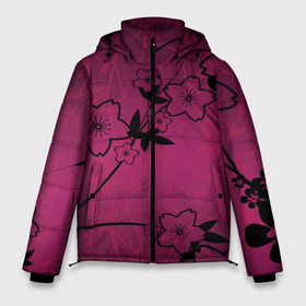 Мужская зимняя куртка 3D с принтом Pink Flower в Курске, верх — 100% полиэстер; подкладка — 100% полиэстер; утеплитель — 100% полиэстер | длина ниже бедра, свободный силуэт Оверсайз. Есть воротник-стойка, отстегивающийся капюшон и ветрозащитная планка. 

Боковые карманы с листочкой на кнопках и внутренний карман на молнии. | 
