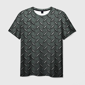 Мужская футболка 3D с принтом Металлический человек , 100% полиэфир | прямой крой, круглый вырез горловины, длина до линии бедер | 