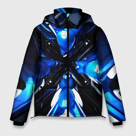 Мужская зимняя куртка 3D с принтом Digital abstract fractal в Белгороде, верх — 100% полиэстер; подкладка — 100% полиэстер; утеплитель — 100% полиэстер | длина ниже бедра, свободный силуэт Оверсайз. Есть воротник-стойка, отстегивающийся капюшон и ветрозащитная планка. 

Боковые карманы с листочкой на кнопках и внутренний карман на молнии. | Тематика изображения на принте: 