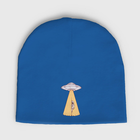 Мужская шапка демисезонная с принтом Космонавт и НЛО в Тюмени,  |  | 