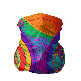Бандана-труба 3D с принтом Красочные этнические орнаменты в Петрозаводске, 100% полиэстер, ткань с особыми свойствами — Activecool | плотность 150‒180 г/м2; хорошо тянется, но сохраняет форму | 