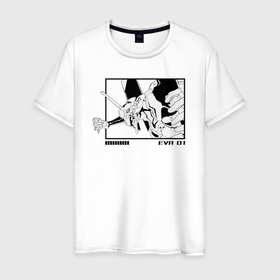 Мужская футболка хлопок с принтом Ева 01 берсерк в Петрозаводске, 100% хлопок | прямой крой, круглый вырез горловины, длина до линии бедер, слегка спущенное плечо. | 