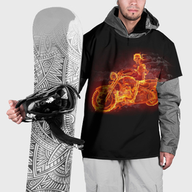 Накидка на куртку 3D с принтом скорость байкера  на максималках в Екатеринбурге, 100% полиэстер |  | 