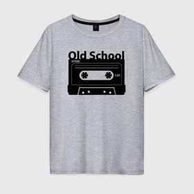 Мужская футболка хлопок Oversize с принтом Old school music в Курске, 100% хлопок | свободный крой, круглый ворот, “спинка” длиннее передней части | 