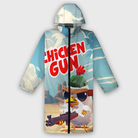 Мужской дождевик 3D с принтом Chicken Gun в Тюмени,  |  | Тематика изображения на принте: 