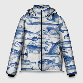 Мужская зимняя куртка 3D с принтом Морские рыбы в Петрозаводске, верх — 100% полиэстер; подкладка — 100% полиэстер; утеплитель — 100% полиэстер | длина ниже бедра, свободный силуэт Оверсайз. Есть воротник-стойка, отстегивающийся капюшон и ветрозащитная планка. 

Боковые карманы с листочкой на кнопках и внутренний карман на молнии. | 