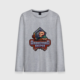 Мужской лонгслив хлопок с принтом Graveyard Keeper логотип в городе Новоалтайск, 100% хлопок |  | 