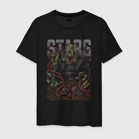 Мужская футболка хлопок с принтом Resident Evil S.T.A.R.S в Тюмени, 100% хлопок | прямой крой, круглый вырез горловины, длина до линии бедер, слегка спущенное плечо. | Тематика изображения на принте: 