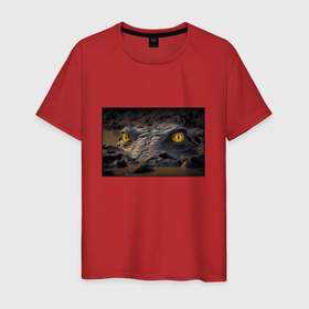 Мужская футболка хлопок с принтом Вечный хищник в Кировске, 100% хлопок | прямой крой, круглый вырез горловины, длина до линии бедер, слегка спущенное плечо. | 