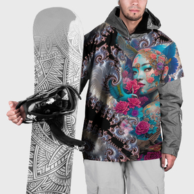 Накидка на куртку 3D с принтом Japanese beauty   irezumi в Белгороде, 100% полиэстер |  | 