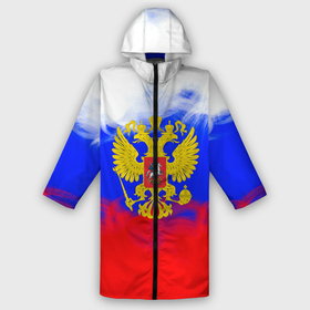 Мужской дождевик 3D с принтом Russia флаг герб в Тюмени,  |  | 